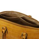 Layla Croc Print Leather Duffle bag Caramel TL142398