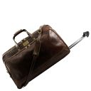 Bora Bora Sac à Roulettes en Cuir - Petit Modèle Marron foncé TL3065