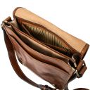 TL Messenger Two Compartments Leather Shoulder bag Honey TL141255