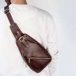 Kevin Sac Bandoulière en Cuir Marron TL142423