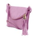 TL Young bag Schultertasche aus Leder mit Quasten Lilla TL141153