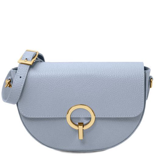 Astrea Schultertasche aus Leder Himmelblau TL142284