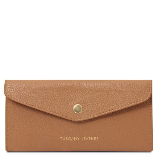 Portafoglio a Busta in Pelle Caramello TL142322