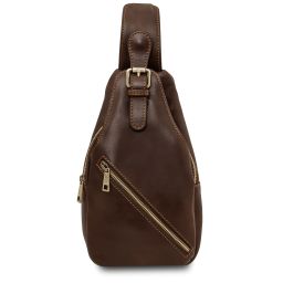 Kevin Sac Bandoulière en Cuir Marron foncé TL142423