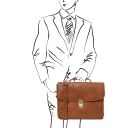 Alessandria Borsa Porta Computer TL SMART Multiscomparto in Pelle Naturale TL142067