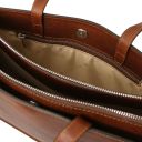Palermo Leather Briefcase 3 Compartments for Women Brown TL142452
