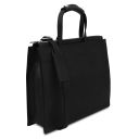 Palermo Serviette en Cuir Avec 3 Compartiments Noir TL142452