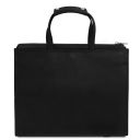 Palermo Leather Briefcase 3 Compartments for Women Black TL142452