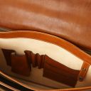Cremona Leather Briefcase 3 Compartments Natural TL142448