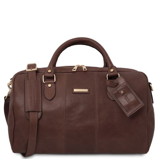 Lisbona Maleta de Viaje en Piel - Modelo Pequeño Marrón oscuro TL142441