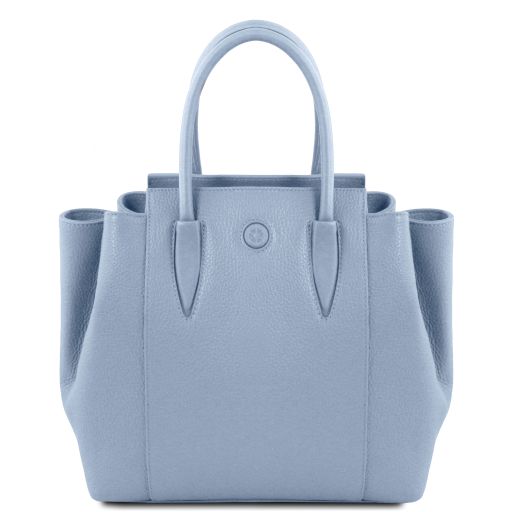 Tulipan Bolso Noche en Piel Azul claro TL141727