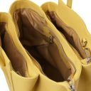 Tulipan Sac à Main en Cuir Jaune pastel TL141727