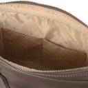 Prato Borsa Porta Computer da Donna in Pelle Saffiano Talpa scuro TL142453