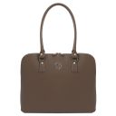 Magnolia Maletín en Piel Para Mujer Marrón topo oscuro TL141809