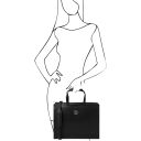 Palermo Borsa da Lavoro in Pelle Saffiano da Donna 3 Scomparti Nero TL141369