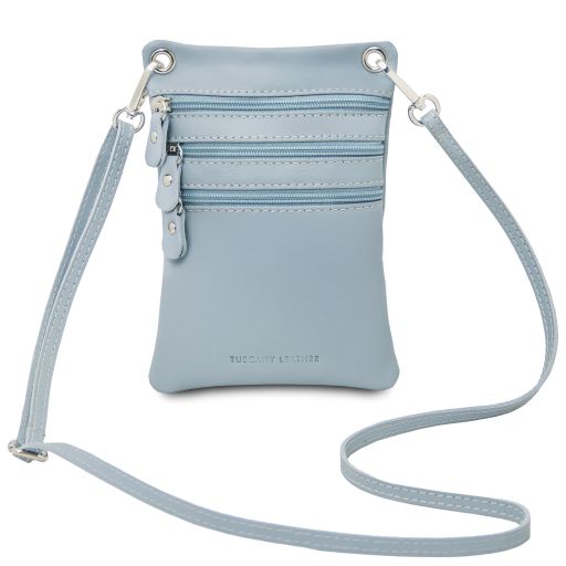 TL Bag Soft Leather Mini Cross bag Light Blue TL142432
