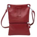 TL Bag Mini Schultertasche aus Weichem Leder Rot TL142432