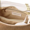TL Bag Borsa Secchiello Effetto Paglia Beige TL142208