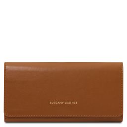 Diana Exclusive Leather Wallet - Large Size Cognac TL142435