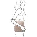 TL Bag Soft Leather Backpack Light Taupe TL142138