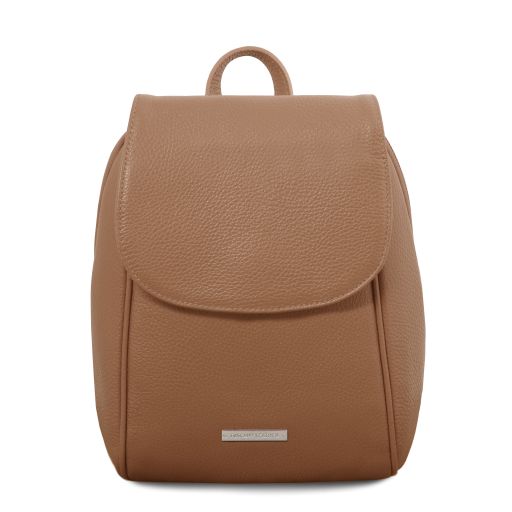 TL Bag Rucksack aus Weichem Leder Taupe TL141905