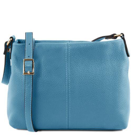 TL Bag Umhängetasche aus Weichem Leder Hellblau TL141720