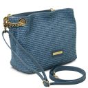 TL Bag Straw Effect Bucket bag Light Blue TL142208