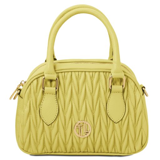 Chantilly Sac à Main en Cuir Souple Jaune Lime TL142446