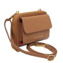 Urania Portefeuille/supporte Pour Téléphone en Cuir Avec Bandoulière Caramel TL142433