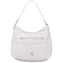 Brenda Schultertasche aus Weichem Leder Weiß TL142450
