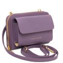 Urania Lederbrieftasche/Handyhalter mit Tragegurt Lilla TL142433