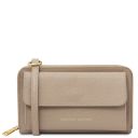 Urania Portefeuille/supporte Pour Téléphone en Cuir Avec Bandoulière Taupe clair TL142433