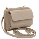 Urania Leather Wallet/phone Holder With Strap Светлый серо-коричневый TL142433