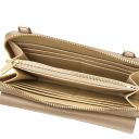 Urania Lederbrieftasche/Handyhalter mit Tragegurt Hell Taupe TL142433