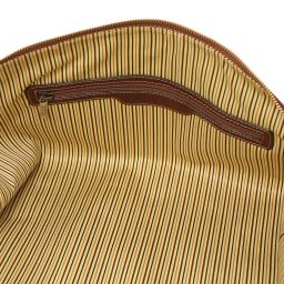 TL Voyager Borsone da Viaggio in Pelle - Misura Grande Marrone TL141794
