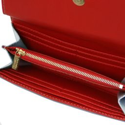 Iside Exclusive Leather Wallet - Large Size Light Blue TL142434