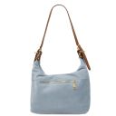 Sierra Bolso de asa Larga en Piel Agamuzada Azul claro TL142419