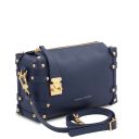 Praline Bauletto aus Weichem Leder Dunkelblau TL142422