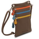 TL Bag Bolsillo Unisex en Piel Suave Marrón topo oscuro TL142431