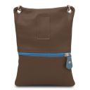 TL Bag Сумка-мини через плечо из мягкой кожи Темный серо-коричневый TL142431