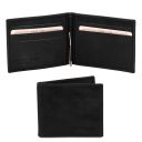 Esclusivo Portacarte in Pelle con Fermasoldi Nero TL142055