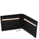Esclusivo Portacarte in Pelle con Fermasoldi Nero TL142055