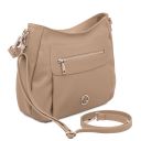 Brenda Soft Leather Shoulder bag Taupe TL142450