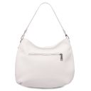 Brenda Schultertasche aus Weichem Leder Weiß TL142450