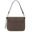 Nausica Leather Shoulder bag Dark Taupe TL141598