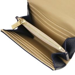 Iside Elegante Cartera en Piel - Misura Pequeña Azul oscuro TL142436