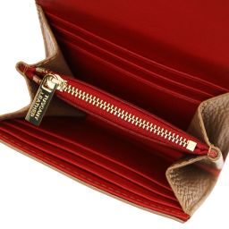 Iside Elegante Cartera en Piel - Misura Pequeña Caramelo TL142436