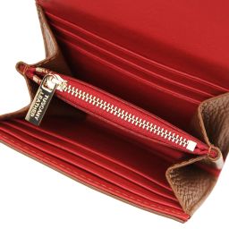 Iside Esclusivo Portafogli in Pelle - Misura Piccola Cognac TL142436