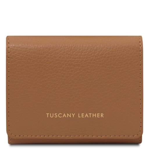 Iside Exclusive Leather Wallet - Small Size Caramel TL142436