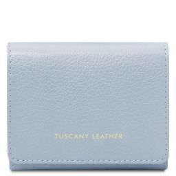 Iside Exclusive Leather Wallet - Small Size Light Blue TL142436